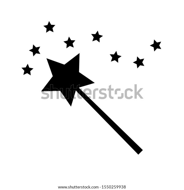 Magic Wand Magic Star Trace Magical Stock Vector (Royalty Free) 1550259938