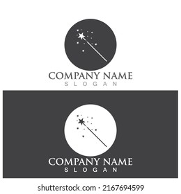 magic wand stick and hat icon vector illustration template design