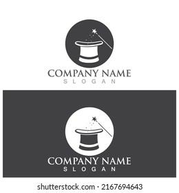 magic wand stick and hat icon vector illustration template design
