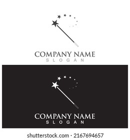 magic wand stick and hat icon vector illustration template design