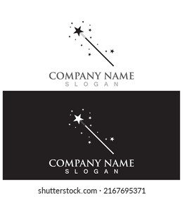 magic wand stick and hat icon vector illustration template design