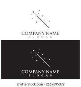 magic wand stick and hat icon vector illustration template design
