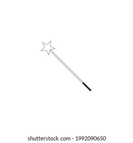 magic wand stick icon vector illustration template design