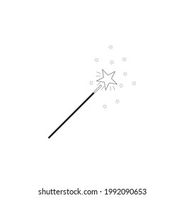 magic wand stick icon vector illustration template design
