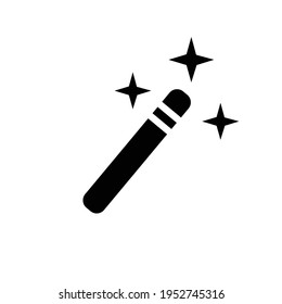 Magic  wand symbol icon on a white background