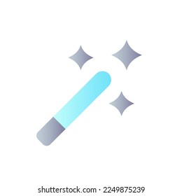 Magic wand tool flat gradient color ui icon  Wizard accessory  Area selection tool  Photo editor  Simple filled pictogram  GUI  UX design for mobile application  Vector isolated RGB illustration
