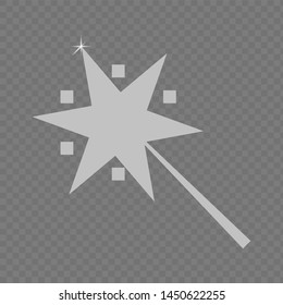 Magic wand tool icon isolated on transparent background. Vector