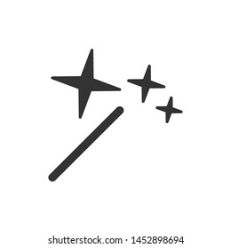 Magic wand tool icon isolated on white background. Design tool symbol modern simple vector icon for website or mobile app