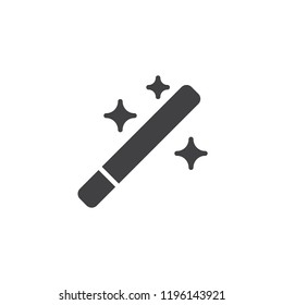 Magic wand tool vector icon. filled flat sign for mobile concept and web design. Magician solid icon. Symbol, logo illustration. Pixel perfect vector graphics