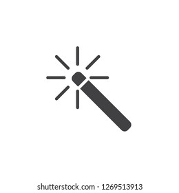 Magic wand tool vector icon. filled flat sign for mobile concept and web design. Magic wand function simple solid icon. Symbol, logo illustration. Pixel perfect vector graphics
