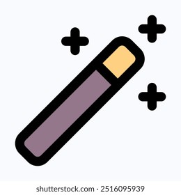 Magic Wand Tool Vector Icon, Magic Stick, Magician, 