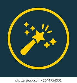 Magic Wand trendy vector art design charming amazing design colorful useful illustration.eps