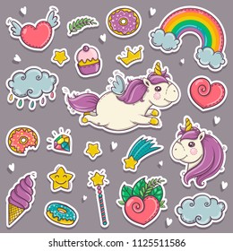 Magic Wand Unicorn Rainbow Sweets Ice Stock Vector (Royalty Free ...