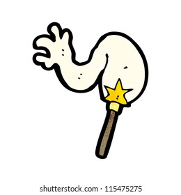 magic wand vector cartoon with texture