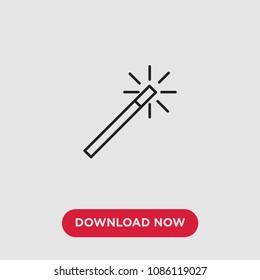 Magic wand vector icon