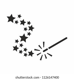 Magic wand vector icon