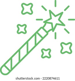 Icono vector varita mágica. Se puede usar para imprimir, móviles y aplicaciones web.