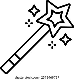 Magic wand vector icon. Can be used for printing, mobile and web applications.