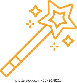 Magic wand vector icon. Can be used for printing, mobile and web applications.