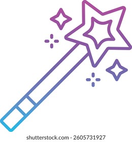 Magic wand vector icon. Can be used for printing, mobile and web applications.