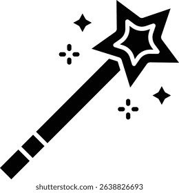 Magic wand vector icon. Can be used for printing, mobile and web applications.