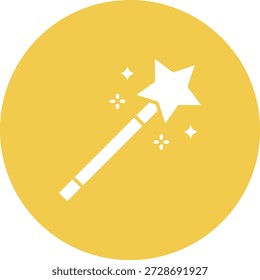 Ícone de vetor Varinha Mágica. Pode ser usado para impressão, aplicativos móveis e da Web.