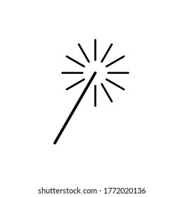 Magic wand vector icon  fairy sign