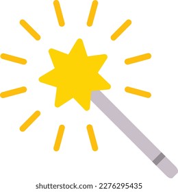 Magic Wand Vector Icon Flat Style