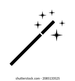 magic wand vector icon isolated on white background