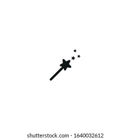 magic wand vector icon on white background