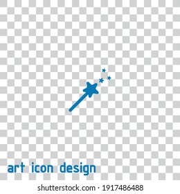 magic wand vector icon on an abstract background