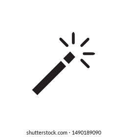 Magic wand vector icon. Magic wand symbol. Linear style sign for mobile concept and web design. Magic wand symbol illustration. Pixel vector graphics - Vector.