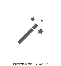 Magic wand vector icon symbol isolated on white background