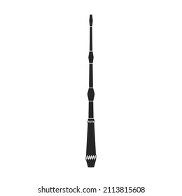 Magic wand vector icon.Black vector icon isolated on white background magic wand.