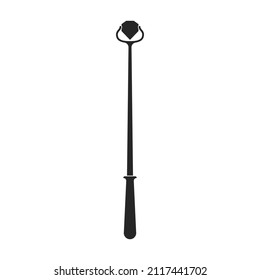 Magic wand vector icon.Black vector icon isolated on white background magic wand.