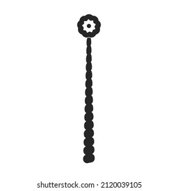 Magic wand vector icon.Black vector icon isolated on white background magic wand.