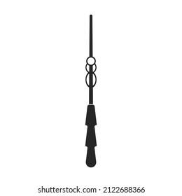 Icono vectorial de varita mágica.Icono vector negro aislado en varita mágica de fondo blanco.