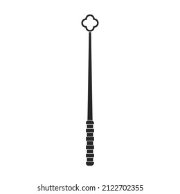 Icono vectorial de varita mágica.Icono vector negro aislado en varita mágica de fondo blanco.