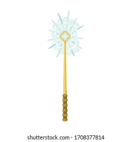 Magic wand vector icon.Cartoon vector icon isolated on white background magic wand.