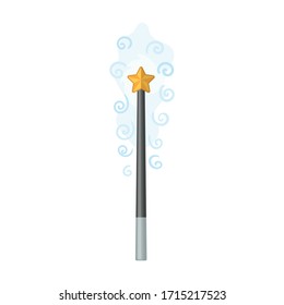 Magic wand vector icon.Cartoon vector icon isolated on white background magic wand.