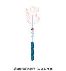 Magic wand vector icon.Cartoon vector icon isolated on white background magic wand.
