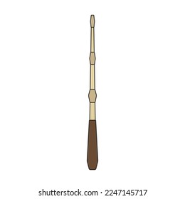 Magic wand vector icon.Color vector icon isolated on white background magic wand.