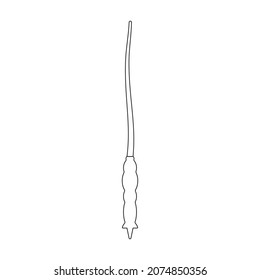 Magic wand vector icon.Outline vector icon isolated on white background magic wand.