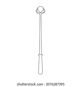 Magic wand vector icon.Outline vector icon isolated on white background magic wand.