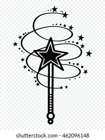  Magic wand . Vector illustration 