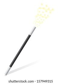 magic wand vector illustration isolated on white background