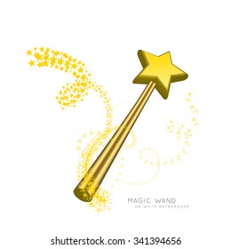 Magic wand vector illustration isolated on white background