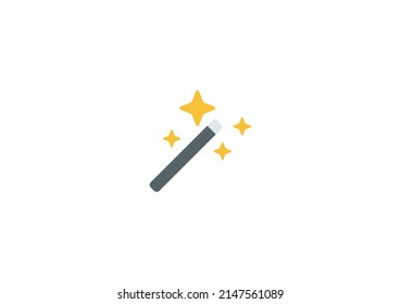 Magic Wand Vector Isolated Emoticon. Magic Wand Icon