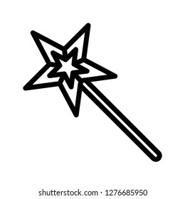 Magic wand vector, Magic related line design icon