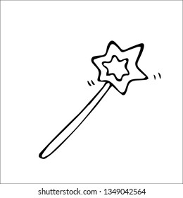 Magic wand vector sketch